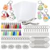 Cutefat 251 Pezzi Kit di Plastica Termoretraibile, A5 Fogli Termoretraibili per DIY | DIY Keychain Kit, Shrink Plastic Art, per Portachiavi o Gioielli, Artigianato