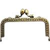 BDXMKS Clic Clac Per Portamonete Gancio for borsa con cornice goffrata rettangolare in metallo color bronzo con chiusura a bacio, accessori for maniglie for borse, parti di borse fai da te fatte a mano(8.5cm