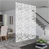 TouTToNG Divisorio per ambienti sospesi 12 pezzi 40 x 40 cm paravento da appendere, pannelli divisori decorativi per interni, casa, hotel, ufficio (bianco 2)