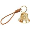 Rainway Campanello Natalizio Vintage da Appendere alla Maniglia della Porta, Grande Campana in Ottone con Cordino, Decorazioni Natalizie Dorate per Casa, Giardino e Scuola (oro)