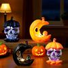 Mecctuck 4 Pezzi Lanterne Halloween LED, Lamp Candela Teschio di Zucca Halloween, Lanterne da Tavolo per Halloweens, Halloween Decorazioni Casa Luci LED per Interni ed Esterni, Giardino