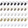 LBEWXAU 40 Pezzi Clip Tendine, Mollette Antiscivolo in Antiruggine Ferro con Gancio a Pinza per Foto Esposizione, Bagno, Decorazione Domestica, Attività All'aperto Forniture(5 Colore)