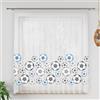 Gardinen Vorhangen Tenda Wembley Bianco/Blu Voile 400x155 cm (LxA) per Bambini con Palloni Colorati Design Allegro