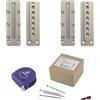 vasalat Connettore HVP carico pesante 40 x 130 x 12 mm - 2 connettori in legno invisibili - ideale come connettore per travi con 50 viti per spax T-Star plus & 1 punta TX20