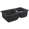 Grohe K700 Lavello in Materiale Composito, Doppia Vasca con Gocciolatoio, Granite Black, 90 x 50 cm