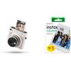 instax Fujifilm instax SQUARE SQ 1 Chalk White, Fotocamera a Sviluppo Istantaneo + Confezione da 50 Pellicole Instantanee Formato Quadrato, Dimensioni Stampa 62x62 mm