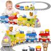 LEAPRCSTORE Trenino Elettrico per Bambini, Treno Giocattolo con Spruzzare, Luci e Suoni | 3 Magnetico Food Truck e Binari, Giochi Regalo di Natale Compleanno per Bambini 3 4 5 6 Anni