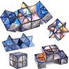 Auirshiky Cubo magico 2 in 1 cielo stellato Infinity - cubo magico per bambini - cubo puzzle 3D - Magic Cube - giocattolo antistress per bambini e adulti