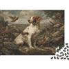N5D9Z6E2 Cane da caccia scena boschiva Puzzle 1000 Pezzi Puzzle per Adulti puzzle cartaceo relax interazione decorazione casa regalo festa 38x26cm/1000pcs