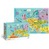 Dodo, Puzzle educativo a tema mappa dell'Europa, regalo per bambini e bambine dai 5 anni in su, 100 pezzi