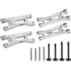 GPM 7075 Alloy Front & Rear Lower Arms Aluminium Upgrade Combo for LOSI 1/24 Micro-B 2WD Buggy RTR-LOS00007 - Silver