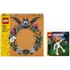 BRICKCOMPLETE LEGO Set da 2 pezzi, corona di Halloween 40825 e divertente scheletro di Halloween 30717