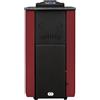 STUFE A PELLET ITALIA Asia Pulizia Automatica Locale Tecnico 24 KW - Stufa a Pellet Idro per Impianto di Riscaldamento Efficienza 92% Scalda 180m² Autonomia 22H Programmabile 5 Potenze Rosso