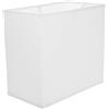 EXCEART Stoffa e Robusto Paralume Rettangolare Semplice, E27 Bianca | Compatibile Attacco E27 e Lampade Sospese, Foro Centrale Pretagliato 4cm, 1 Pezzo