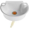GETAJGHSD Lavabo a Parete Compatto, Plastico, Bianco, Semicircolare per Spazi Stretti | Montaggio a Muro Semplice, Superficie Liscia a Bassa Manutenzione, con Tubo e Flessibile Inclusi