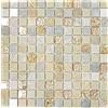 conwire Traslucido Tessere di mosaico oro beige Bicchiere Pietra di cristallo