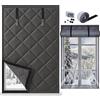 Generic Tenda Termica Isolante per Finestre Antifreddo, Montaggio Senza Forare | Copertura Trapuntata in Tessuto Oxford con Imbottitura in Poliestere, Arrotolabile con Cinghie(Gray,50x50cm)