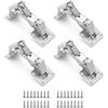 Shengxi 4 Pcs Cerniere per Ante Cucina Senza Foro Incasso Cerniera 170° | Cucina ad Angolo Ampio e Resistente Cerniere per Ante Cucina per Armadi da Cucina, Chiusura Morbida Smorzamento