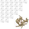 CHSEROK 25 Pezzi Clip Fissaggio per Vetro, Plastica Clip Fermavetro Trasparenti, Clip di Fissaggio per Porte di Vetrine con 25 Viti, Per Spessori da 3 a 4 mm, per Specchi, Ante di Mobili