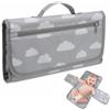 Nivofu Fasciatoio Portatile Neonato Pieghevole Impermeabile da Viaggio | Tappetino Cambio Pannolino Compatto (60x34cm Aperto, 34x22cm Chiuso), Leggero e Facile da Pulire per Neonati in Viaggio