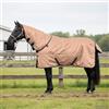 Nqyjm Coperta per cavallo, cappuccino, 165 cm, in poliestere, traspirante e leggera, per allenamento, stalla e trasporto, con copertura per il collo
