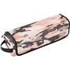 KLL Borsa da viaggio per utensili da parrucchiere e tappetino resistente al calore con cerniera, impermeabile, custodia da viaggio per ferro da stiro piatto e accessori per la cura dei capelli, mimetico