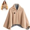 Generic Scialle elettrico riscaldato avvolgente per le donne USB indossabile | Accogliente mantello riscaldato da donna, coperta elettrica indossabile a poncho, con cerniera, senza fili, per casa