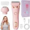 Hossom 2 in 1 Rasoio Donna, Rasoio Elettrico Donna Con Display LED | IPX7 Impermeabile Epilatore Viso Donna, Uso a Secco/Bagnato Rasoio per Bikini, Ascelle, Gambe, Braccia, Corpo Viso