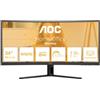 Aoc Monitor Curvo 34 Led Va Wqhd 21:9 4ms 120hz, Dp/hdmi