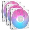 Corsair Starter Kit Tre Ventole Pwm Da 120 Mm Icue Link Rx120 Rgb, Bianco
