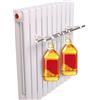 RANRAO Portasciugamani a doppia barra per termosifone, portasciugamani, stendibiancheria da appendere con 6 ganci, per cucina e bagno (40 cm)