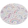 rugsx Tappeto Bambino lavabile e antiscivolo Crema/Rosa Rotondo 100 cm