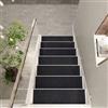 ZJUNLI Scale Protezione Interne In Gradini Legno 5Pcs 30x90cm Grigio Scuro | Tappeti Per Scale Interne Lavabili In Lavatrice, Antiscivolo, Con Adesivo Riutilizzabile Per Piastrelle E Marmo