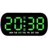 PETSTIBLE Sveglia da comodino a corrente elettrica, sveglia digitale a LED con funzioni multifunzionali tra cui data, per comodino/scrivania/camera da letto (verde)