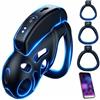 Cugzue Gabbia Castità Per Uomo Vibrante Gabbia Castità Per Uomo Elettrica ,B-L | Chastity Cage Uomo Silicone Gabbia Castità Per in Di Castita Xxl Micro Xl Xs Cintura Maschile ,B-L