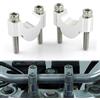 Xitomer Rialzi per manubrio di moto ATV Dirt Bike da 7/8 senza morsetti, adatti per Honda Grom MSX125/CRF250L, Kawasaki Z125, Suzuki DRZ400/V-Strom, Yamaha FZ16 TT-R230 (20 mm, argento)