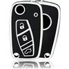 OFFCURVE Cover Chiavi Custodia Chiave Copri Chiavi Copri Telecomando Adatto per Fiat Grande Punto Evo Panda Bravo Ducato Doblo Qubo Lancia Ypsilon Lybra Delta Musa Peugeot Boxer Citroen Relay Nemo