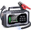 ANFLAG Avviatore Batteria Auto 8000A con Compressore 160PSI e Soffiatore d'Aria | ANFLAG Booster Avviamento Auto 16000mAh, per motori Benzina e Diesel fino a 14L, USB‑C 18W, Torcia LED 800 Lumen