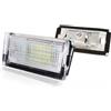 Generico Targa LED Canbus Senza Errori, 2 lampadine bianche Uso adatto per fanali posteriori auto per BMW Serie 3 E46 4D 4DR 1998-2002
