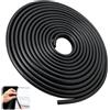 GVVG Protezione per portiere auto, 5 m, in gomma a U, per bordi antiurto, nero | Materiale in PVC durevole e flessibile, installazione senza colla, taglio regolabile, protezione laterale, finitura discreta