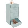 AQINYYH Armadietto mobile verticale con ruote e 7 cassetti, contenitore a rotelle | Armadio portaoggetti, in acciaio laminato a freddo, cassettiera, comodino per camera da letto, soggiorno