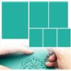 Mestive 6 fogli di gomma morbida per stampa linoleum, formato A4 + 2 A5 + 3 A6, 5 pezzi in gomma morbida, pannelli da taglio linoleum verde, set di taglio linoleale in PVC, per timbri, fai da te e
