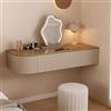 SEIFE Postazione Trucco Sospesa con Cassetti Scrittoio da Parete Salvaspazio | Tavolo da Trucco Sospeso Moderno Salvaspazio Mobile Trucco da Parete Scrittoio Sospeso Camera(R-oak+khaki,80cm/31.4in)