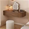 SEIFE Postazione Trucco Sospesa con Cassetti Scrittoio da Parete Salvaspazio | Tavolo da Trucco Sospeso Moderno Salvaspazio Mobile Trucco da Parete Scrittoio Sospeso Camera(L-walnut,80cm/31.4in)