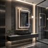 BIYFSDS Armadietto da bagno con specchio, armadio da toilette intelligente a LED illuminazione porta, specchio bagno con stoccaggio e ripiano regolabile di gradazione di memoria (bianco-1, 50x15x70)