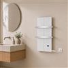 Finesa D scaldasalviette Elettrico Bagno 600 x 408 cm,termoarredo Elettrico, termostato Digitale 400-1200 W, di Colore Bianco