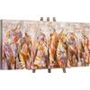 YS-Art Quadro Dipinto a Mano Originale - Figure Calde Astratto, Acrilico