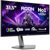 AOC Gaming Monitor AG326UD 32 pollici 3840x2160, UHD, 165Hz, QD-OLED Panel, 0.03ms GtG, USB Hub Speakers, Height Adjustment, (HDMI2x 2.1 DP 1x 1.4) Adaptive Sync, HDR400 TrueBlack, G-Sync Comp., Nero
