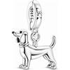 Ciondolo Bassotto Dog Charm Argento 925 Per Bracciale Con Catenina No