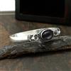 Valentine's Giorno Onice Nera Gemma 925 Sterling Argento Artigianale Bracciale